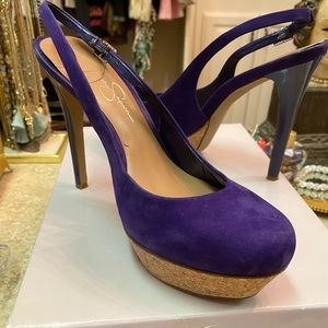 Jessica Simpson sz 8 Petunia Nubuck Platform heel
